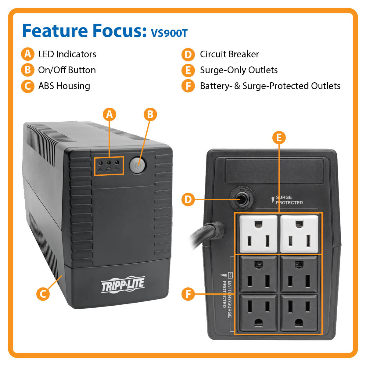 Ups TRIPP LITE 900VA 480W