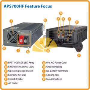 INVERSOR CARGADOR POWERVERTER APS DE 700W