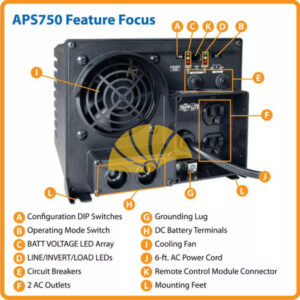 INVERSOR CARGADOR TRIPP LITE POWERVERTER APS DE 750W